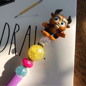 Disney Doorables: Beauty and the Beast: The Beast handmade beaded pen